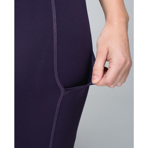 Lululemon Rebel Runner Ankle‎ Crop Plum Athleisure High Rise Pants Legging 6 - Picture 8 of 10